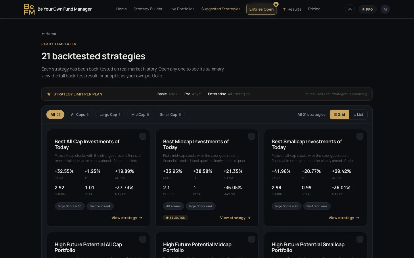 Ready-made strategies