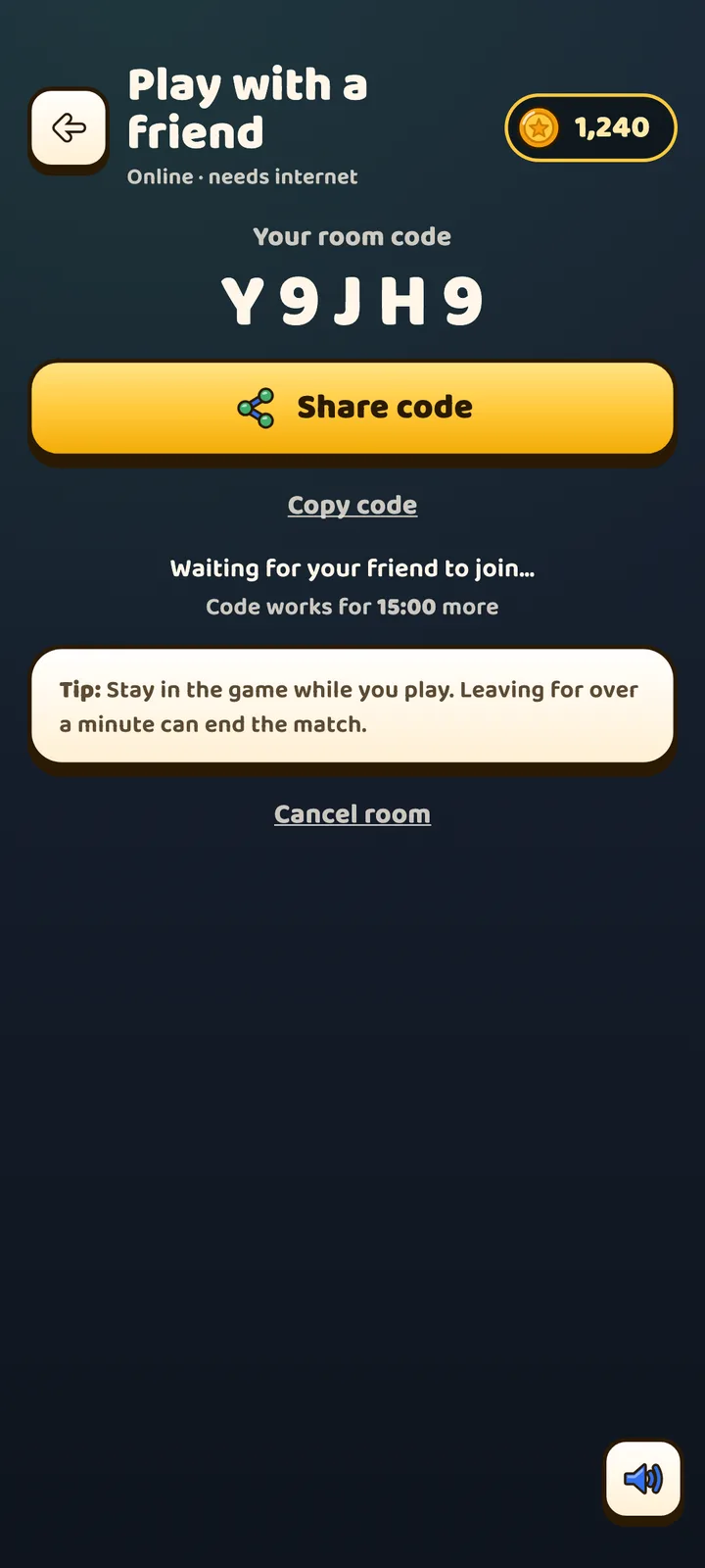 App screen