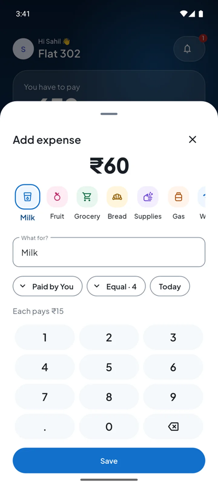 App screen