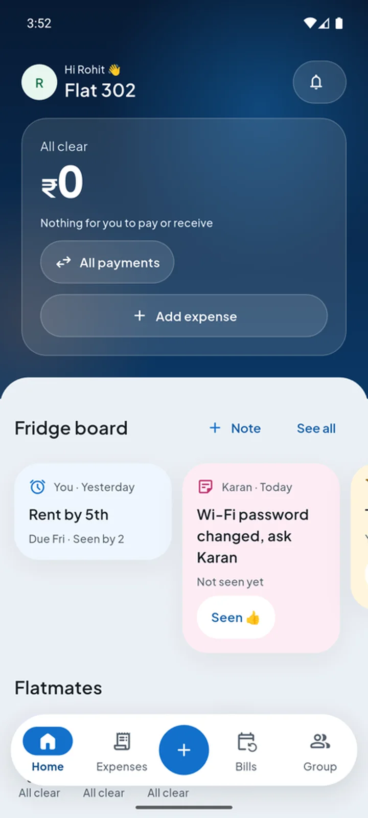 App screen