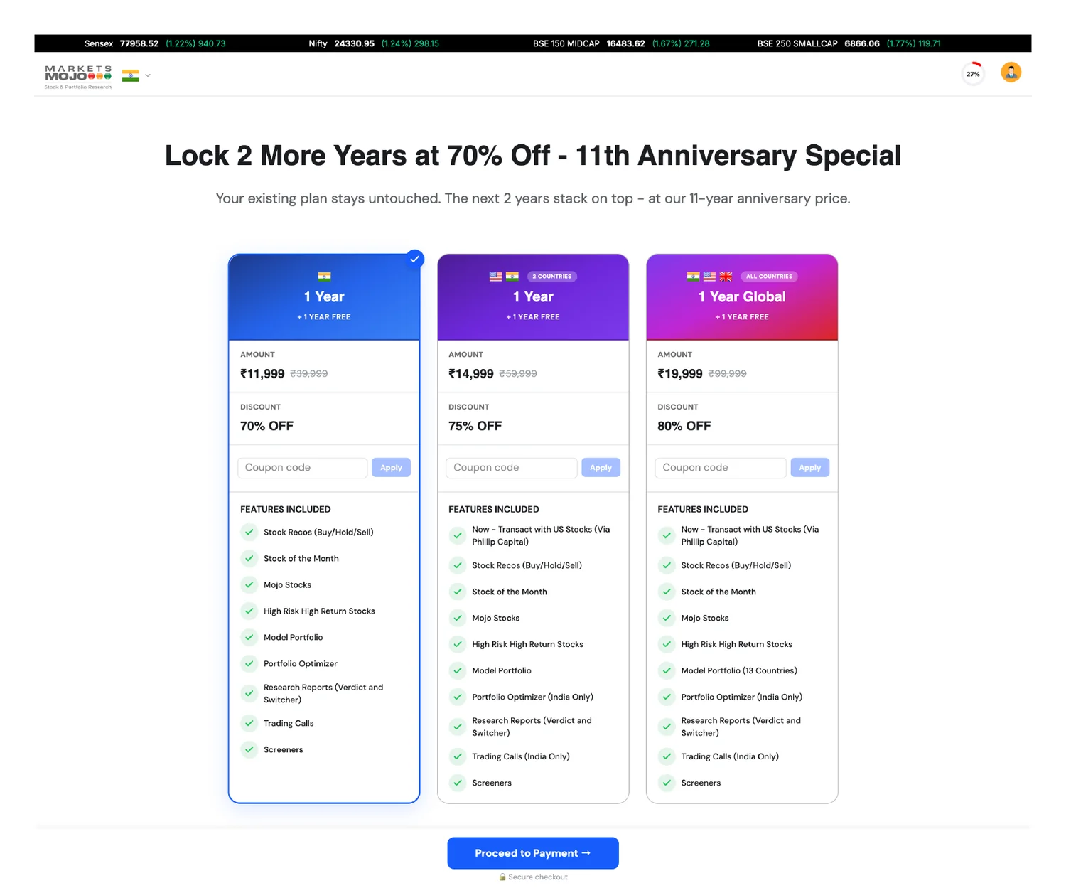 The page before: the same list, repeated three times